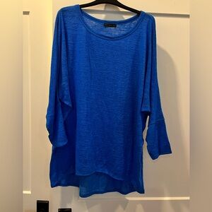 Nally and Millie Royal Blue Oversized Soft Knit Tunic
